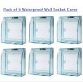 Pack of 6 Waterproof Wall Socket Cover. 