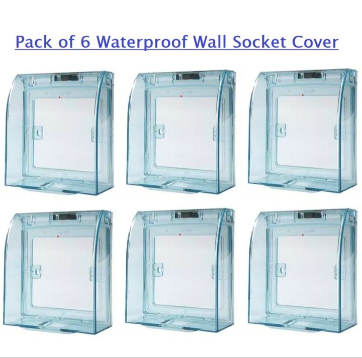 Pack of 6 Waterproof Wall Socket Cover