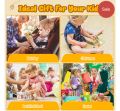 Montessori Kids Wooden Busy Board with 8 LED Light switches, Sensory Toys Light Switch Toys Travel Toys for Kids.. 