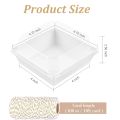 50PCS Paper Charcuterie Boxes with Clear Lids 4 Inches Square White Disposable Sandwich Boxes Dessert To Go Containers. 