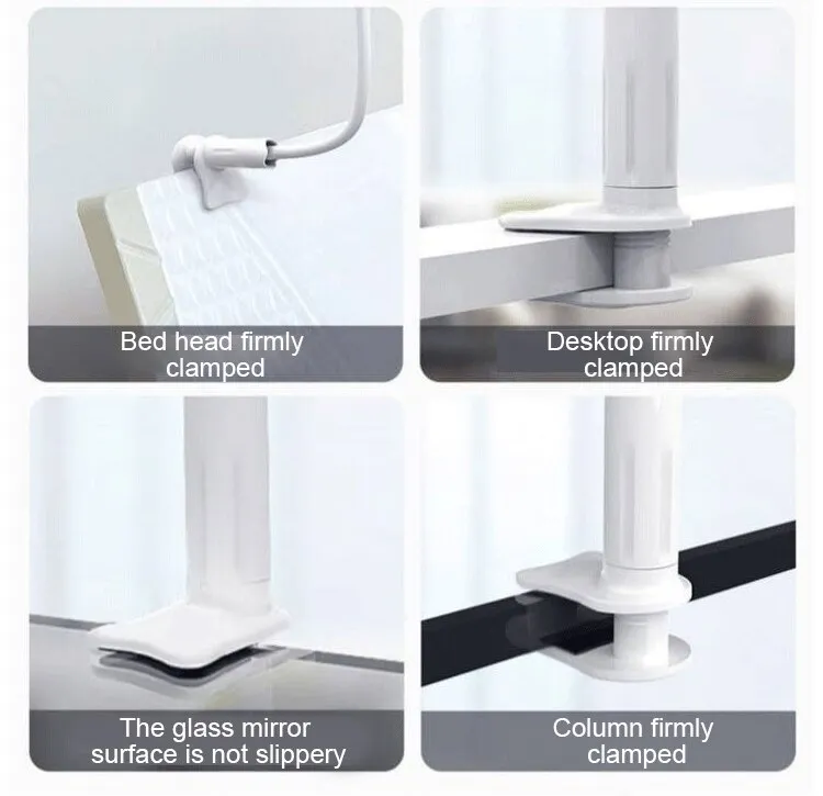 360 Clip Mobile Phone Holder Stand Portable Flexible Lazy Bed