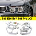M4 Style RGB Ring Angel Eyes Phone APP Control Remote LED Headlight Rings for BMW 7 Series E65 E66 E67 E68 Alpina B7 2001-2008 dr. eyemo. 