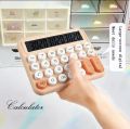 Desktop financial accounting calculator, 12-bit color keyboard, large screen calculator, modern calculator. 
