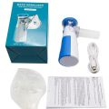 Mesh Nebuliser/Nebulizer portable handheld, easy for travel ,noise free , silent , effective, chargeable,  battery operated as well ,ultrasonic,  compact, USB powered, for asthama , flu ,breathing problem solution,affordable  for children and house use. 