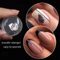 Nail Stamping Plates Pure Clear Jelly Nails Art Stamper Scraper Set Print Silicone Marshmallow Design Manicure Accessories Tool. 