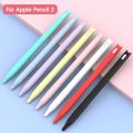 Good quality Cartoon silicone pen case for ApplePencil 2 generation Anti-slip and anti-drop tablet stylus case Solid color Cover.