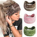 Wide Printed Bandanas Hairbands Boho Knot Turbans Yoga Elastic Head Wrap Women Headband Headwear Fashion Hair Band Accessories. 