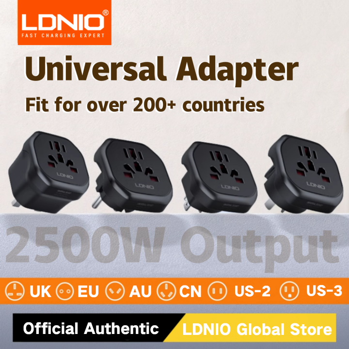 LDNIO Universal AU UK US EU Plug Adapter Plug Converter Australian KR Europe Travel Adapter Power Electric Socket AC Outlet