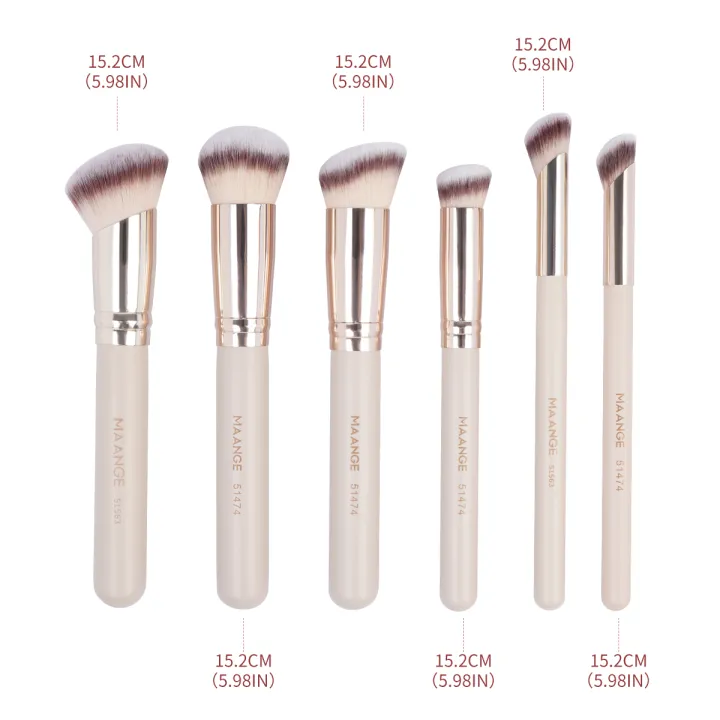 MAANGE%206PCS%20Makeup%20Brush%20Set%20Face%20Cosmetic%20Foundation%20Concealer%20Powder%20Blush%20for%20Liquid%20Cream%20Blending%20Makeup%20Brush%20Beauty%20Tools%20-%20Image%206