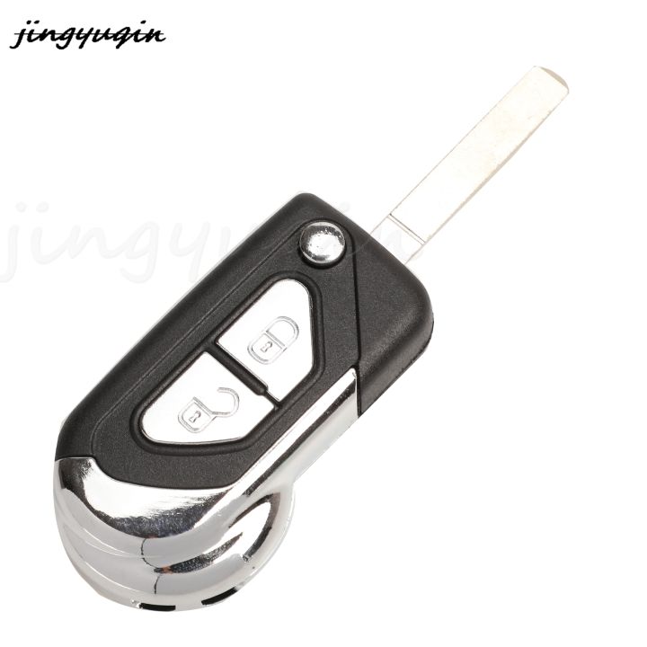 Jingyuqin%202/3%20Buttons%20Flip%20Folding%20Remote%20Car%20Key%20Shell%20Case%20Fob%20For%20Citroen%20DS3%20With%20Uncut%20VA2%20Blade%20Housing%20Cover%20-%20Image%202
