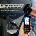Wind Speed Meter & Air Flow Rechargeable, Handheld Anemometer with Touch Button & 270º Rotatable Sensor, CFM Meter Gauge. 