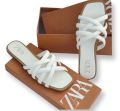 ZARA STRAPPY FLAT SANDALS. 