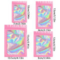 20/50pcs Mylar Bags Holographic Laser Color Plastic Packaging Pouch Jewelry Retail Storage Pouch Zip Lock Bag.
