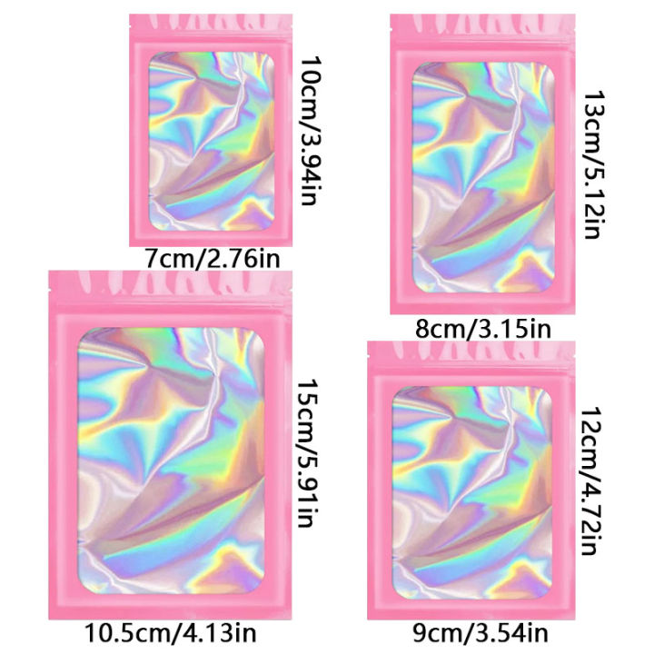 20/50pcs%20Mylar%20Bags%20Holographic%20Laser%20Color%20Plastic%20Packaging%20Pouch%20Jewelry%20Retail%20Storage%20Pouch%20%20Zip%20Lock%20Bag%20-%20Image%206