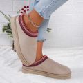 Winter 2024 New Cashmere Warm Thick Sole Heelless Covered Half Mop Cashmere Warm Uggs. 