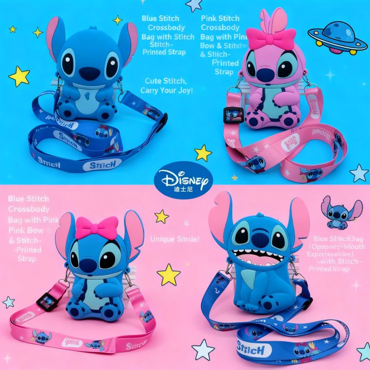 2026 New Stitch Silicone Coin Purse Cute Mini Wallet Crossbody Shoulder Bag for Kids Girls Accessories  Coin Purse Wallet