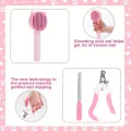 8Pcs Cat Brush Beauty Kit With Pet Nail Clippers And Files Pet Self-Cleaning Kit Flea Comb Pet Shampoo Bath Brush Pet Sheddin. 