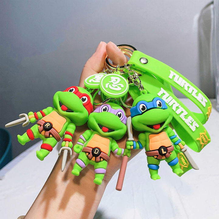 4pcs/set Anime Ninja Turtle Figure Keychain Teenage Mutant Ninja ...