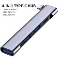 4-in-1 USB C HUB 3.0 PD 60W Type C 3.1 Multi Ports USB Splitter OTG Adapter USB HUB For Xiaomi Lenovo Macbook Pro 13 15 Air Pro. 