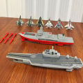 Aircraft carrier battle plan launchable fighter with 6pcs children  combat children boy toys Christmas . 