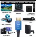 HDMI Cable 1.5 Meter 4k UHD Support 100 Mbps speed heavy duty For cable for PS4 LCD Monitor - Black. 