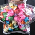 Mini Bottle Origami Stars Glass Wishing Bottle Stars Shape Clear Glass Jars for DIY Crafts Wedding Valentines Day Party Favors. 