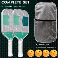 HOOWAN Pickleball Paddle Set of 2 Pickleball Rackets, 4 Outdoor Balls, Carrying Bag, Lightweight and Durable Pickle Ball Paddle.