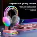 WESTPOINT Gaming Headphones WP-205 USB Headset with Mic, RGB Rainbow Backlit Virtual 7.1 Surround Sound Soft Memory Foam Earmuffs, Wired Headset for PC Laptop Desktop White. 