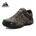 HIKEUP Men's Hiking Shoes Suede Leather Outdoor Shoes Wear-resistant Men Trekking Walking Hunting Tactical Sneakers. 