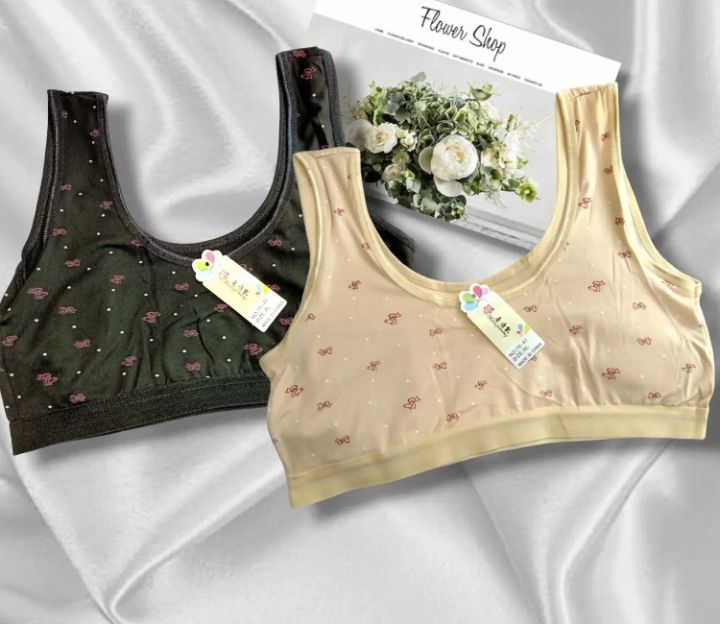 Pack of 2 cotton malai stuff bd bra vest for teenagers.. 100% original product as shown in pics.