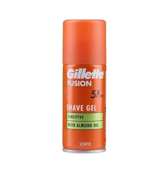 Gillette Fusion 5x Shave Gel Sensitive With Almond Oil - 75ml