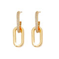 Silvery Dangle Earrings With Shiny Zircon Decor Elegant Minimalist Style Copper Plated Jewelry Daily Casual Gift for Women. 
