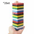 2Set Building A Tower and Drawing Blocks on A Chessboard Game Children's Solid Block Puzzle Parent-child Interactive Board Game. 