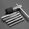 3-6mm T-shaped Tap Wrench 5pc Hand Tap M3-M8 Tapping Screwdriver Wrench Thread Tapping Hand Tool Set. 