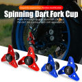 Universal CNC Aluminum Spinning Dart Fork Cup Motorcycle Front Wheel Axle Slider Anti-fall Crash Protector Motorbike Accessories. 