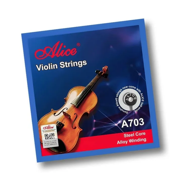 Violin Strings set Alice A703 Alloy Wound Silver Steel Violin Strings For all Violins
