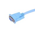 9-Pin DB9 Serial RS232 Port to RJ45 Cat5 Ethernet LAN Rollover Console Cable Switch Line,Blue. 