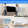 Universal TV Base Stand Legs with Non-slip Pads with Screws TV Stand Base Mount Black Television Tabletop Foot Bedroom. 