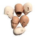 MENGF Male Doll Bald Heads DIY Makeup Practice Doll Blank Heads Beige Skin 1/6 Men Doll Parts.