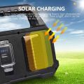 Portable solar rechargeable lantern camping lantern handheld flashlight with side light solar charger USB outdoor work light tent lantern repair flashlight. 