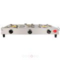 3 Burner Gas Stove Stainless Steel Body with SS pan Support. 