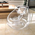 Transparent Inflatable Lounge Chair, Indoor and Outdoor Clear PVC Inflatable Single Sofa for . 