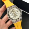 Guipin Semi auto skeleton Men’s Watch rubber strap. 