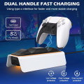 PS5 Controller Charger Station, Fast Charging Dock for PlayStation 5 Dualsense Controllers with Charging Cable and LED Indicator. 