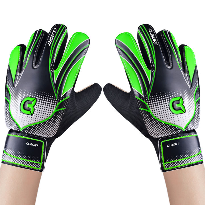 1 pair Non-Slip Soccer Goalie Gloves with Double Wrist Protection