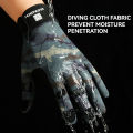 GOBYGO Fishing Gloves Flip Finger Touch Screen Waterproof Wear-resistant Outdoor Riding Thickened Silicone Anti-slip Men Women.