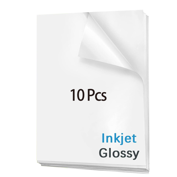 10/20Pcs%20A4%20Glossy%20Vinyl%20Stickers%20Self-Adhesive%20Waterproof%20White%20Inkjet%20Compatible%20Printable%20Label%20Paper%20for%20Home%20&%20Office%20-%20Image%208