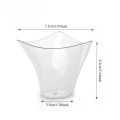 50PCS Disposable Plastic Twist Cup Twist Triangle Transparent Plastic Mousse Dessert Cup Ice Cream Frozen Pudding Container. 