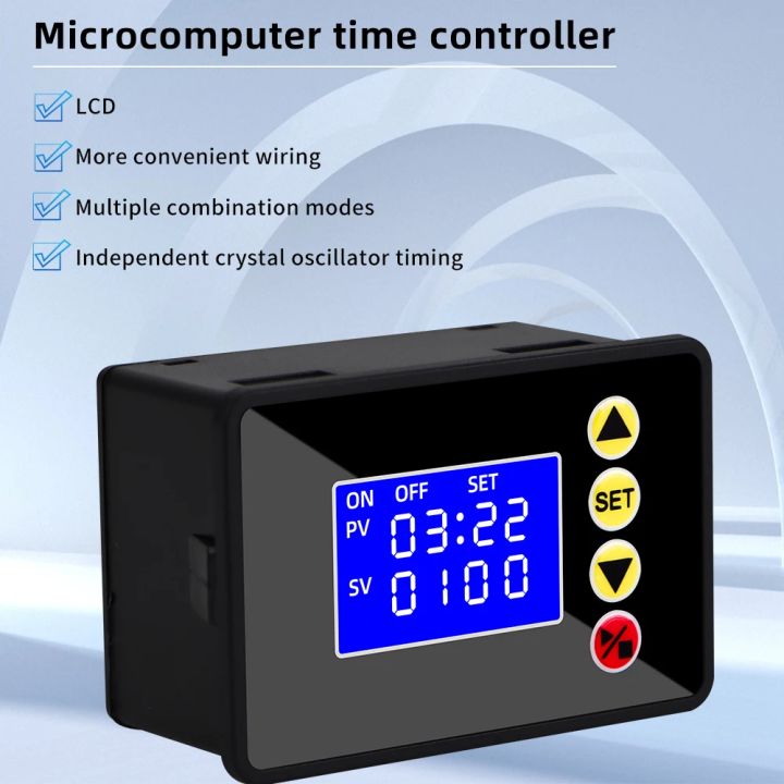 Programmable Digital Timer Switch Relay Control DC 12V 24V AC 110V 220V ...
