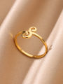 26 English Letter Initial Rings For Women Gold Color Adjustable Stainless Steel Ring Wedding Fashion Jewelry Best Friend .